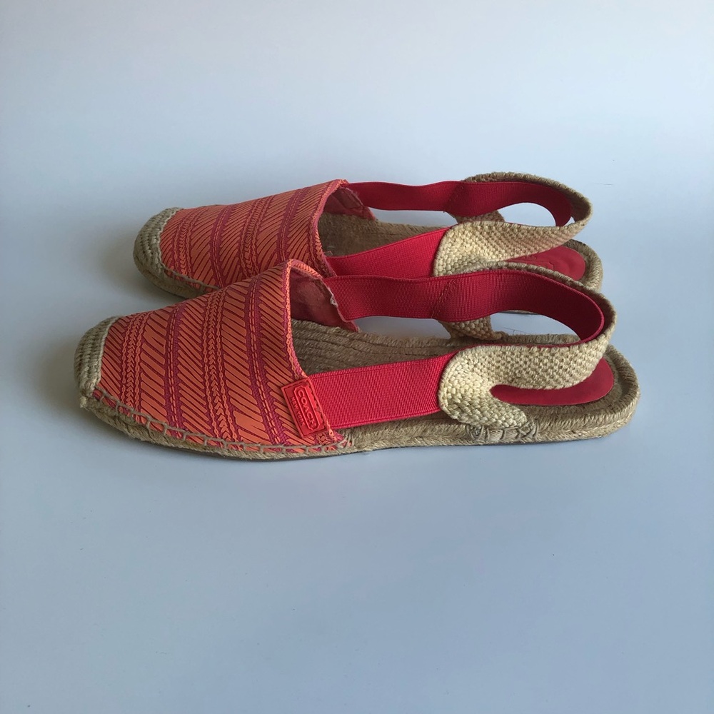 EUC Coach “Rayanne” slingback espadrille sandals W 9.5 - Picture 3 of 7